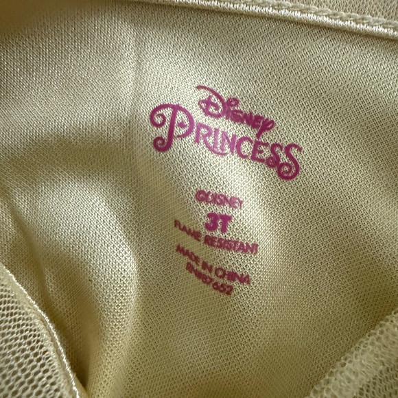 Disney Princesses Toddler Girls Belle Yellow Tulle Nightgown - Picture 4 of 4